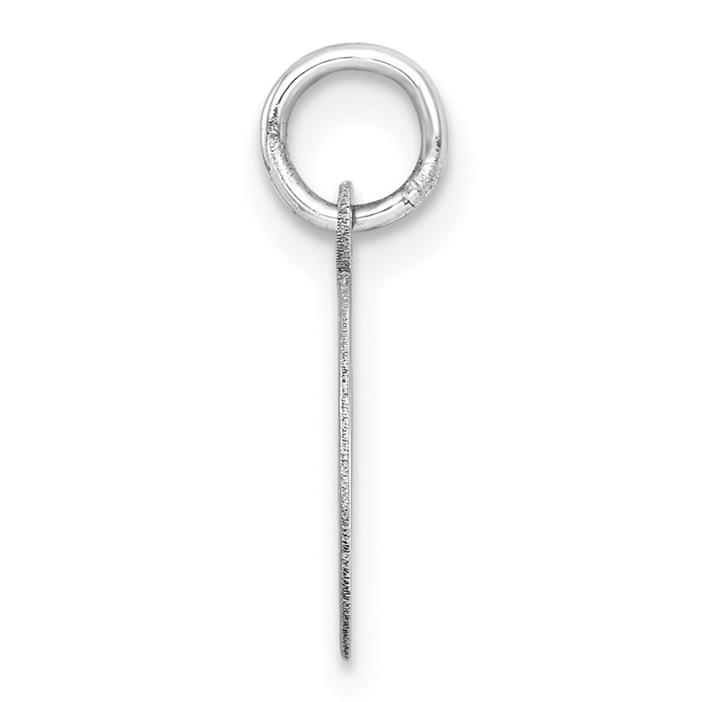 10K White Gold Round Disc Charm