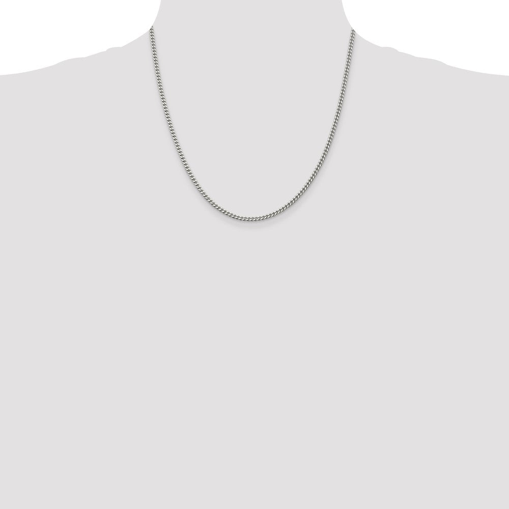 Sterling Silver 3mm Curb Chain 20 Inches