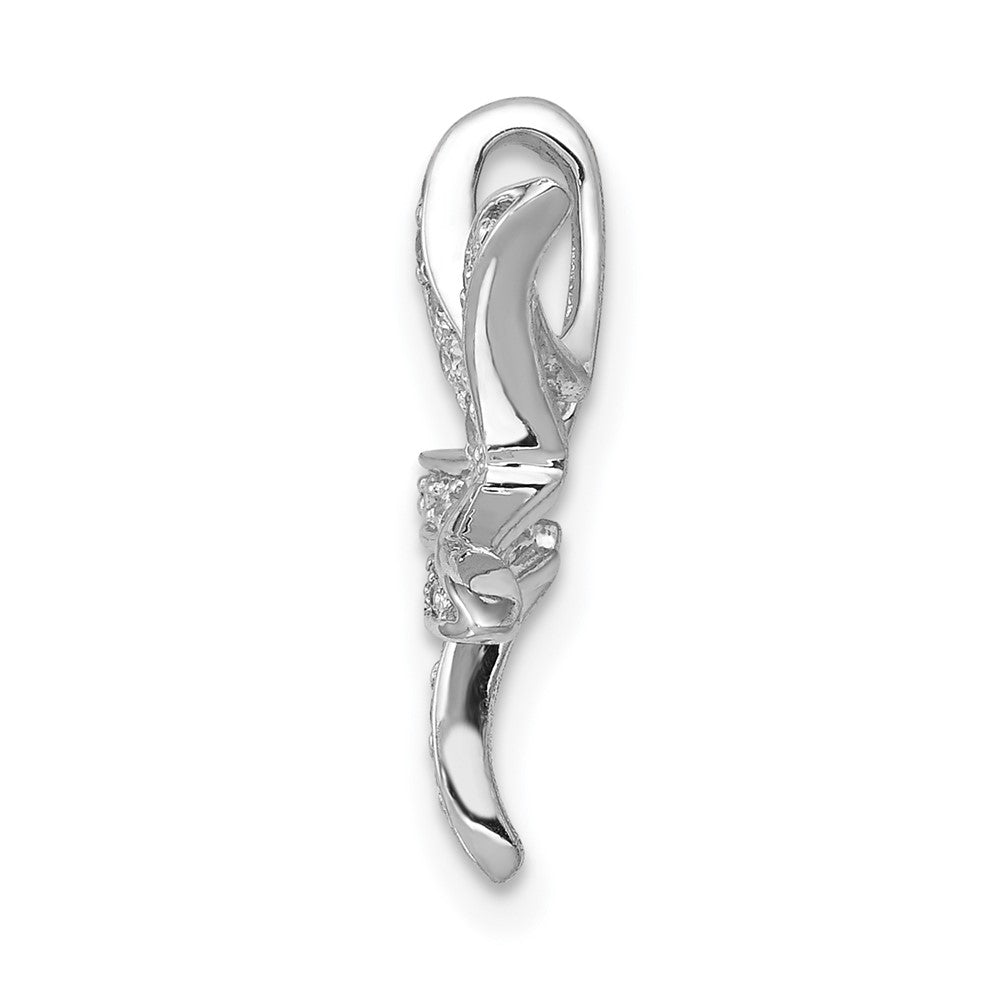 14k White Gold 1/4 carat Lab Grown Diamond VS/SI+ G+ Starfish Chain Slide Pendant