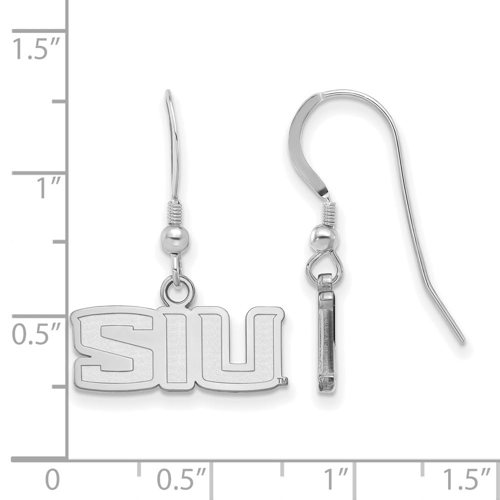 LogoArt Sterling Silver Southern Illinois University Xs Dangle Earrings Wire