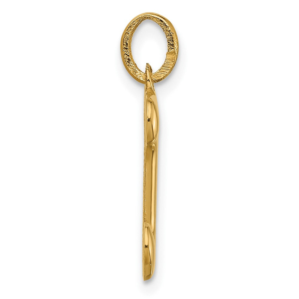 14k Yellow Gold Fancy Letter J