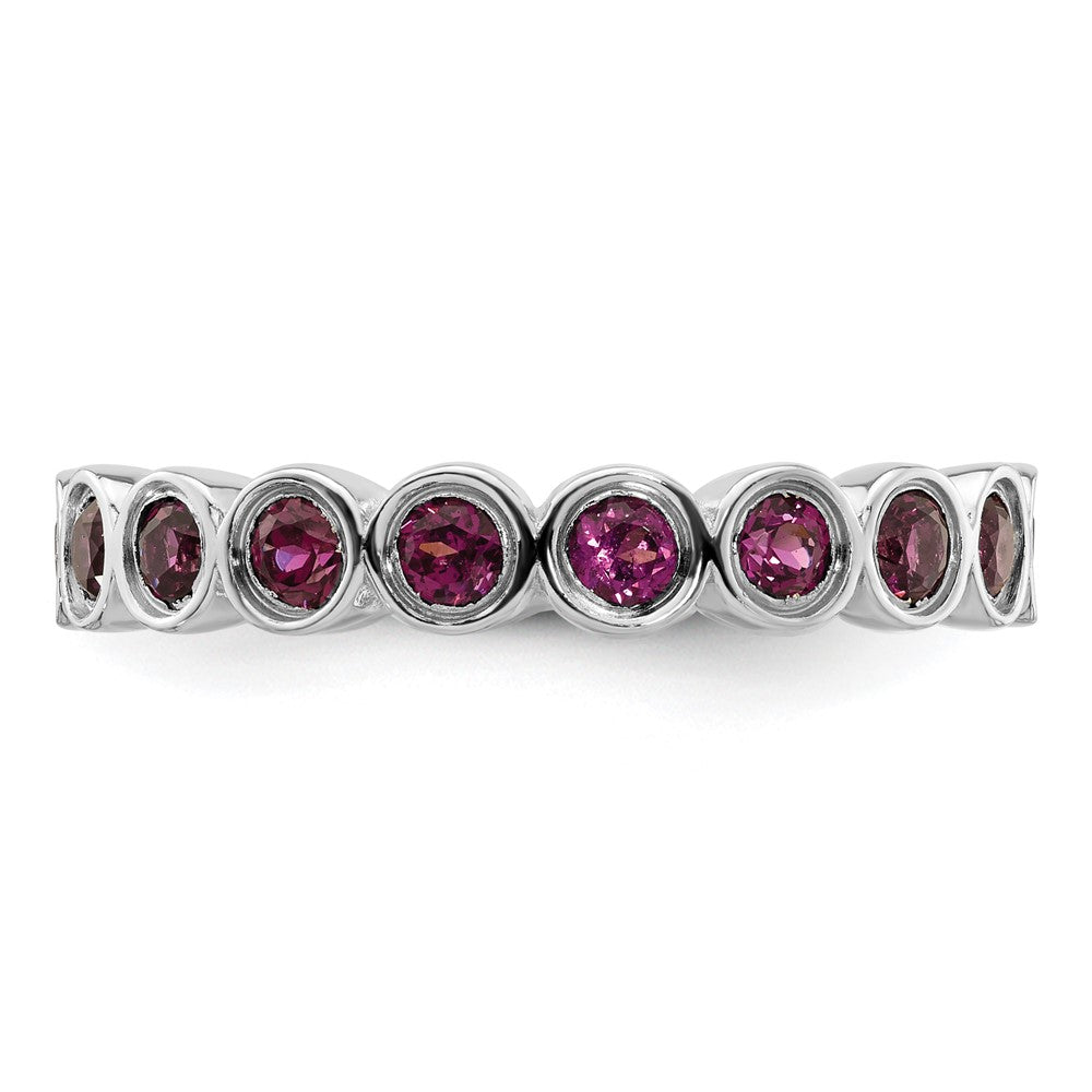 Sterling Silver Stackable Expressions Rhodolite Garnet Ring Size -10