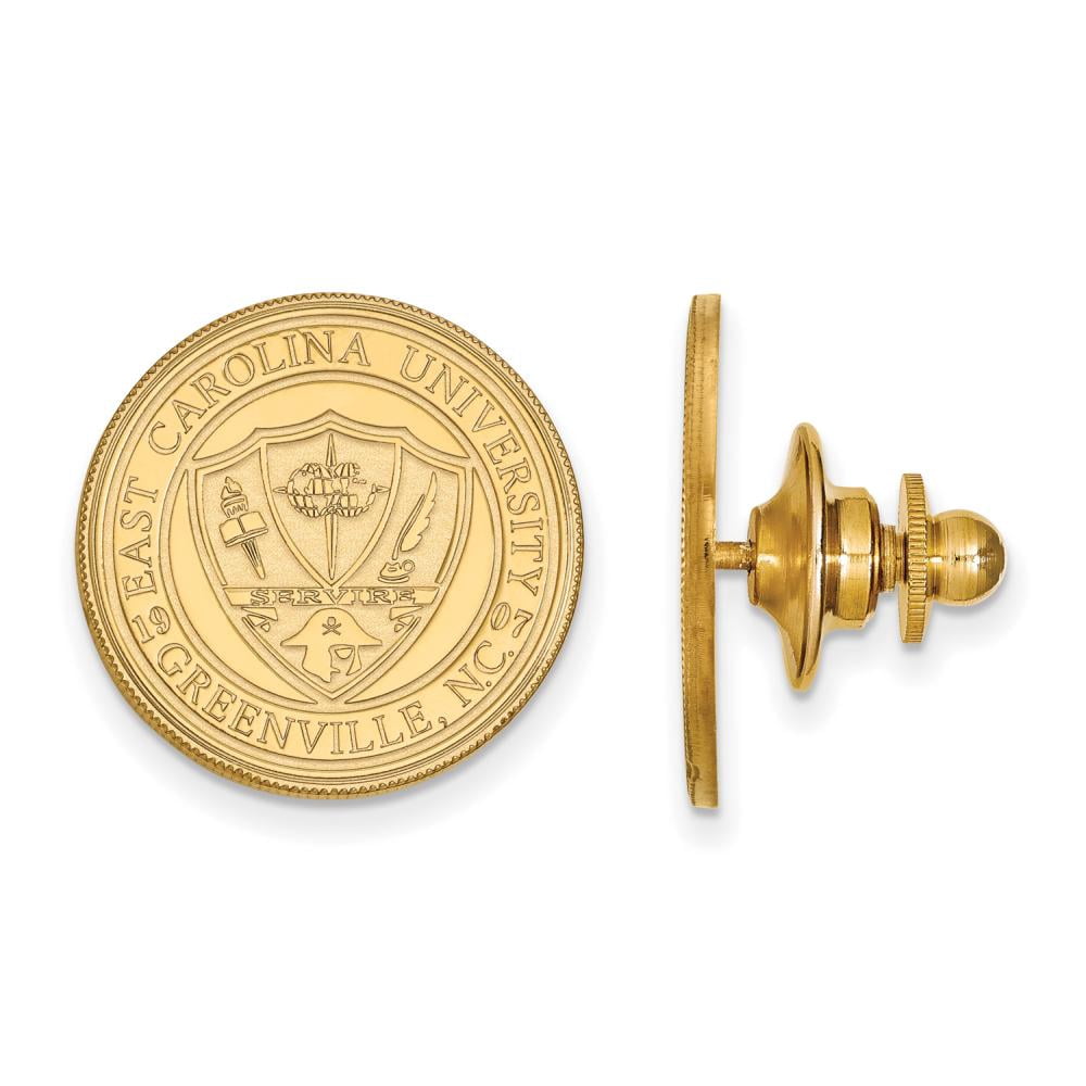 Sterling Silver Gold-plated LogoArt East Carolina University Crest Cuff Links QGP056ECU