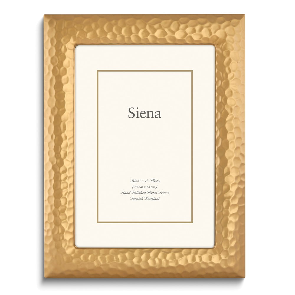 Siena Modern Hammered Frame Gold 5x7