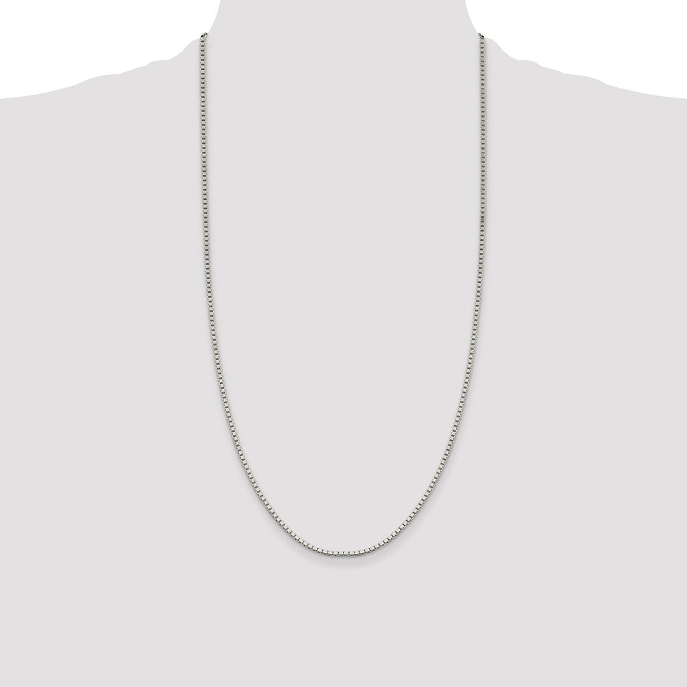 Sterling Silver 1.9mm Box Chain 28 Inches