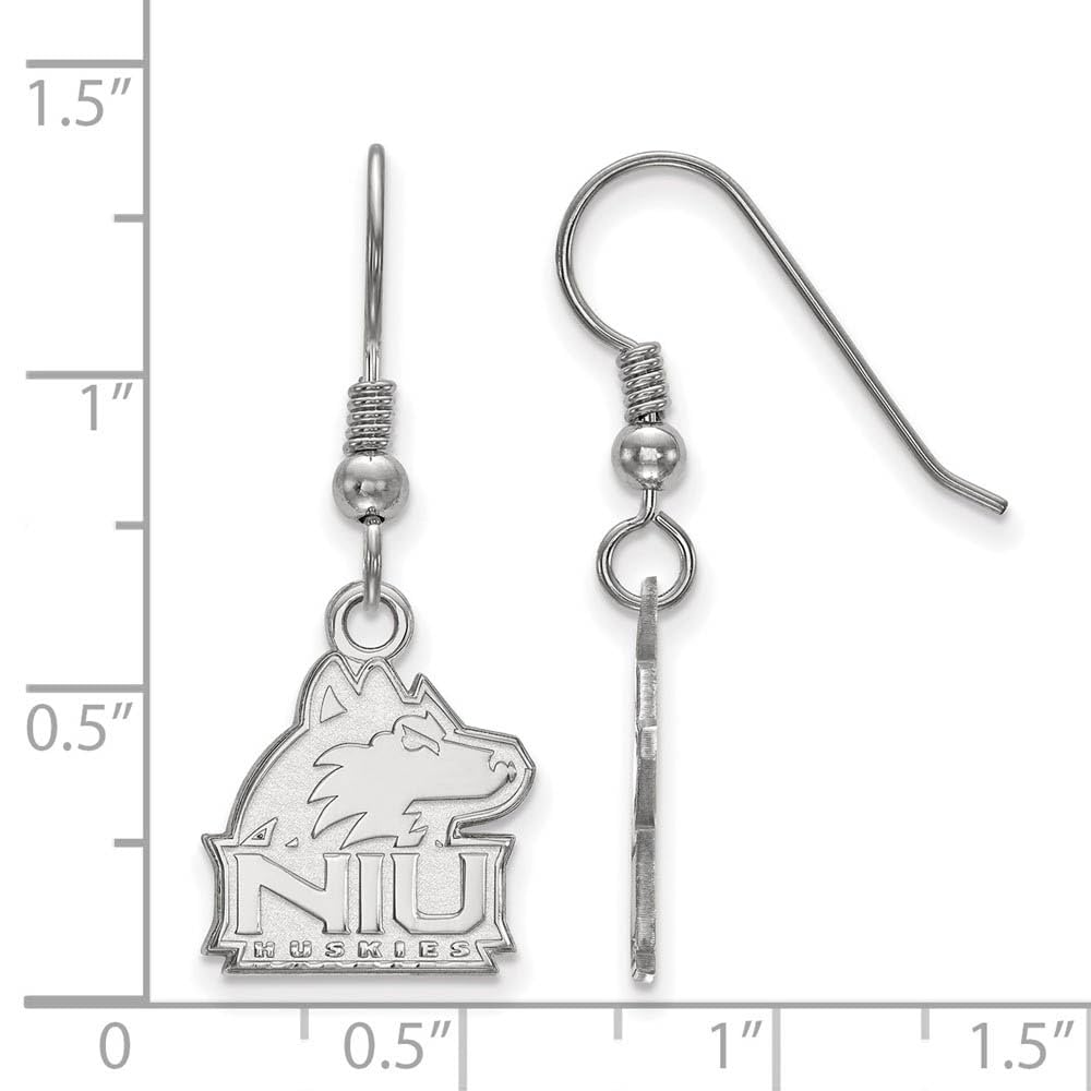 LogoArt Sterling Silver Northern Illinois University Small Dangle Earrings Wire Female Adult