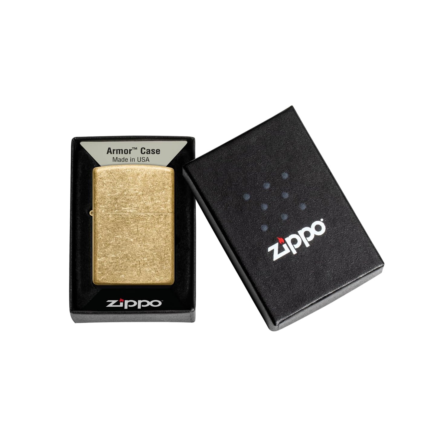 Zippo Armor Tumbled Brass Pocket Lighter
