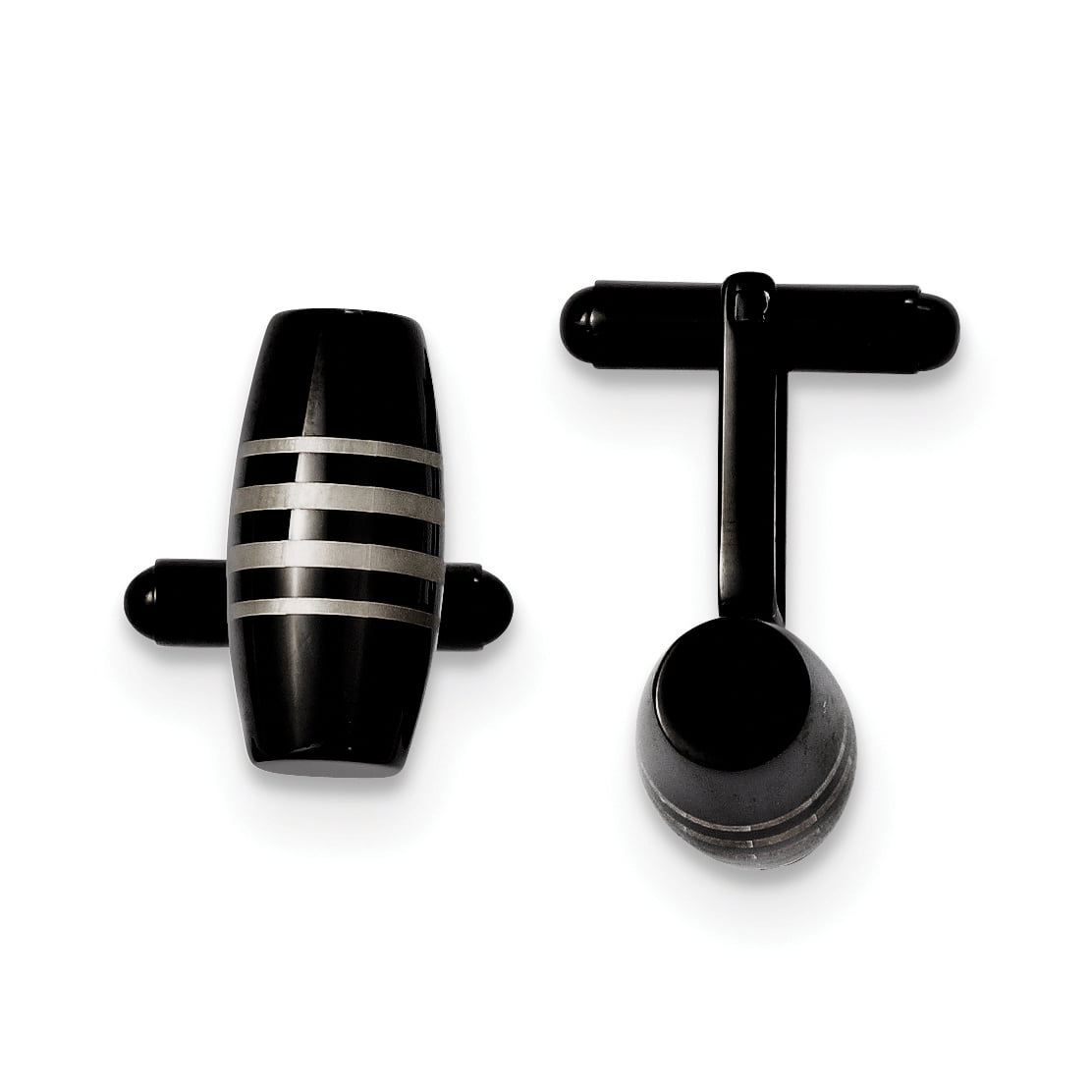 Stainless Steel Black IP-plated Cuff Links