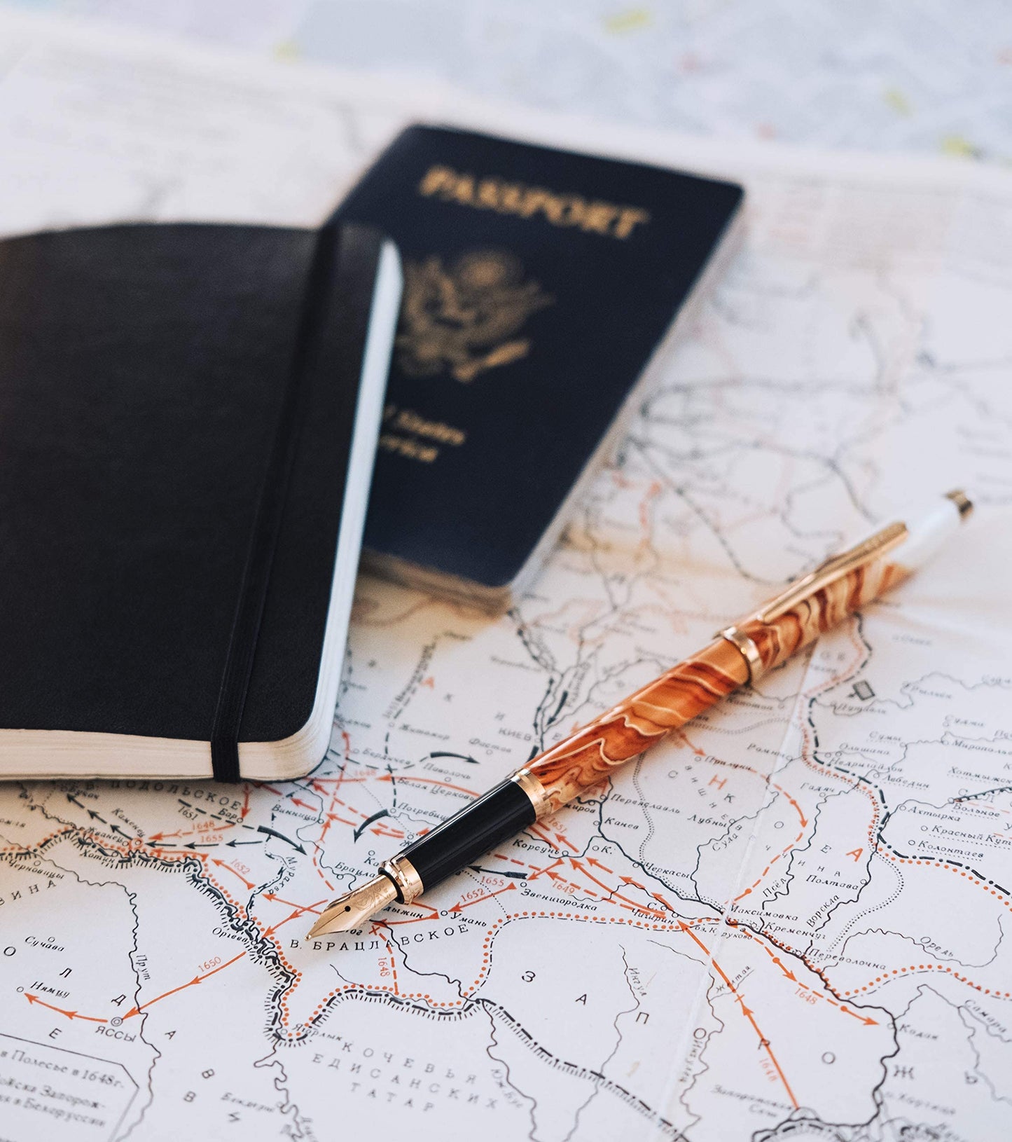 Cross Wanderlust Refillable Rollerball Pen, 23 Carat Gold Appointments, Includes Premium Gift Box - Antelope Canyon