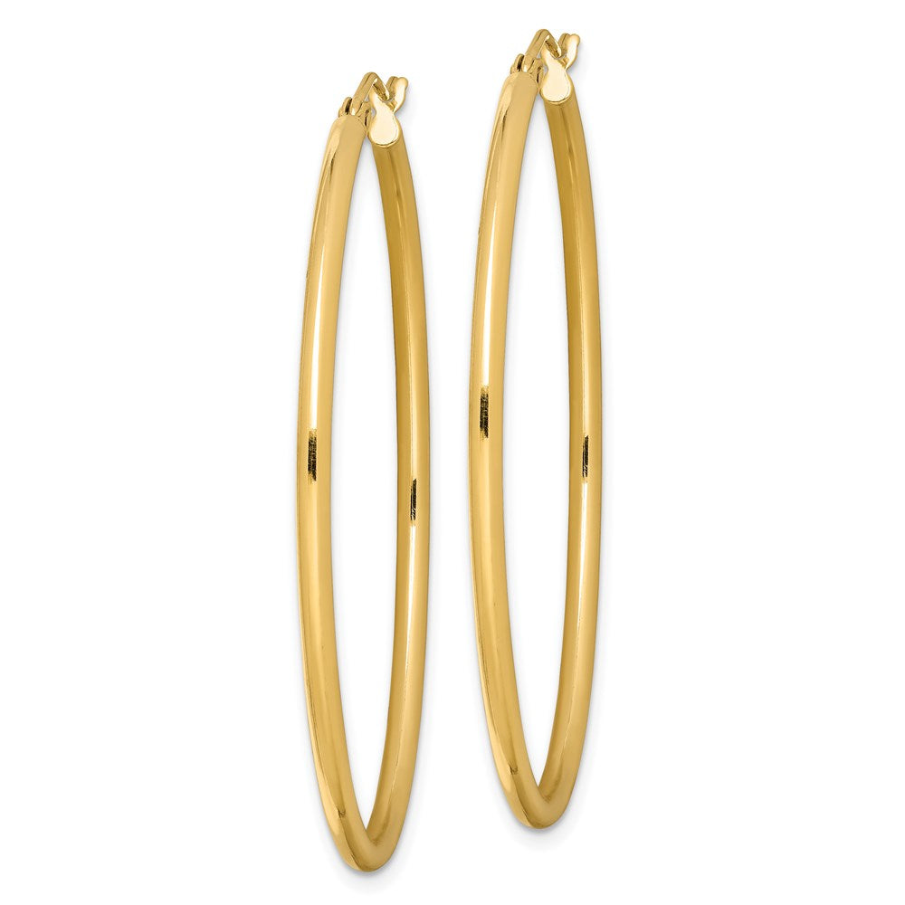 Sterling Silver Polished 6mm Round Hoop Earrings