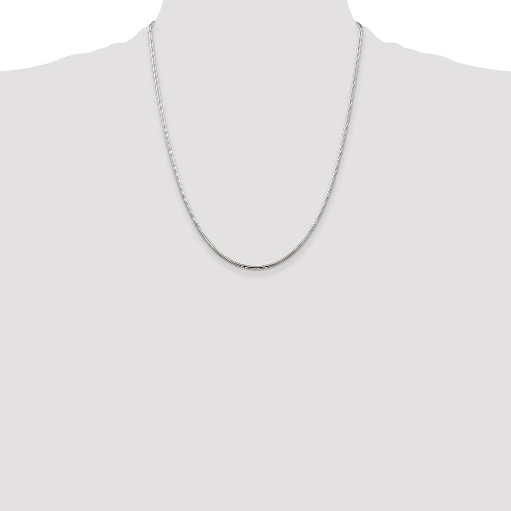 Sterling Silver 1.75mm Snake Chain 22 Inches