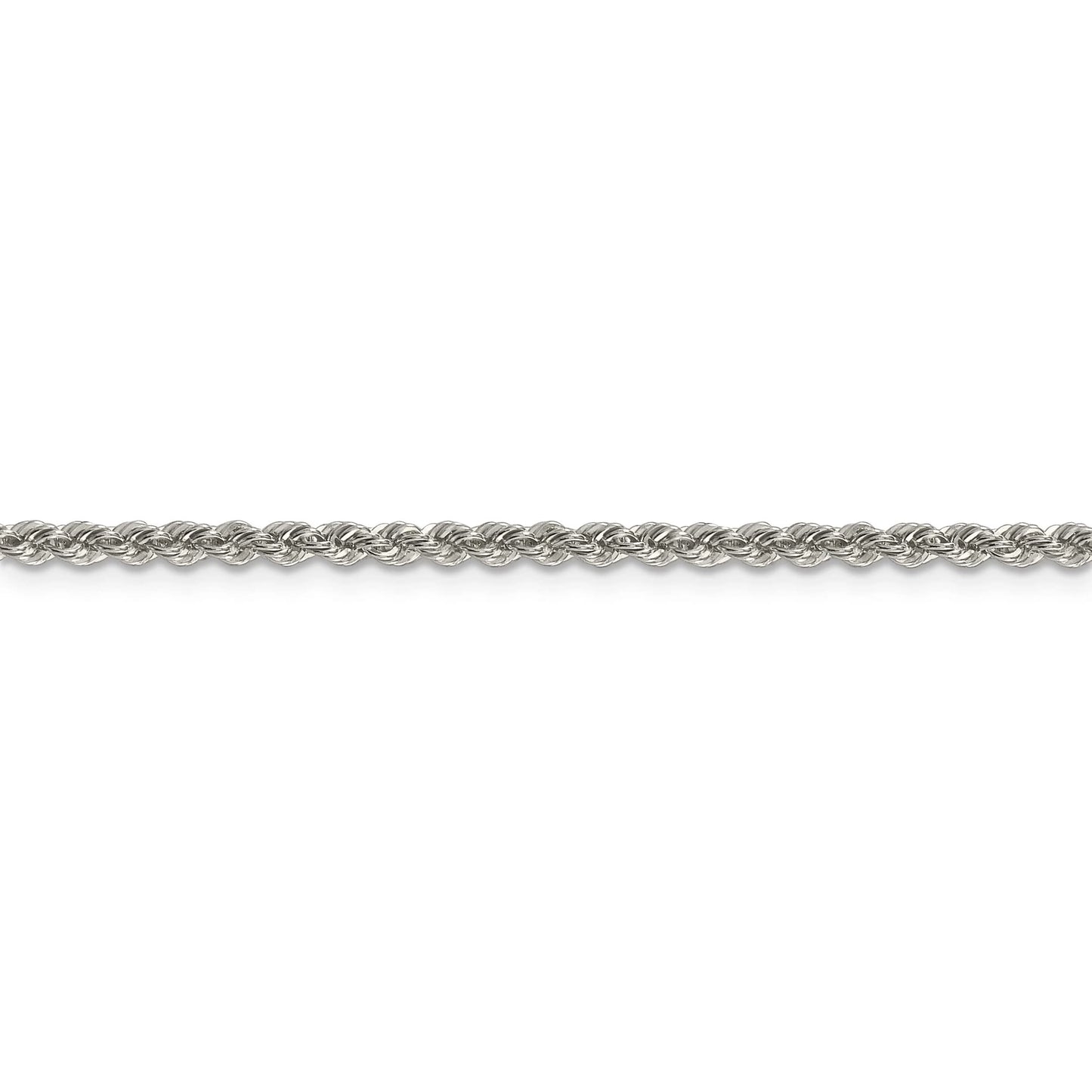 Sterling Silver 2.5mm Solid Rope Chain