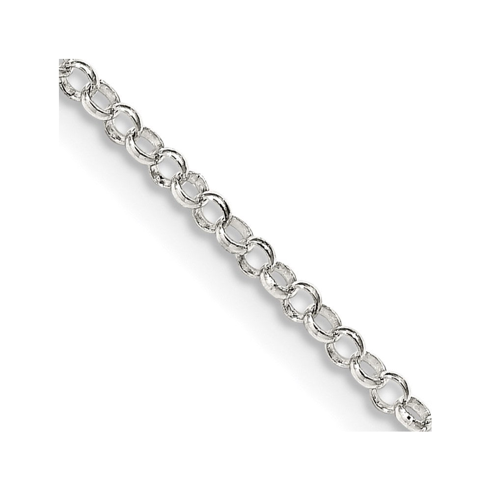 Sterling Silver 2mm Rolo Chain 36 Inches