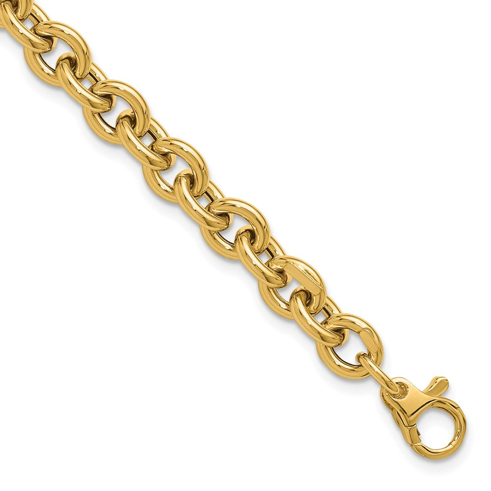 14K Polished Fancy Link Bracelet 7.5  inches