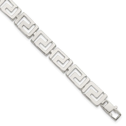 Sterling Silver Greek Key Bracelet 7.5 inches