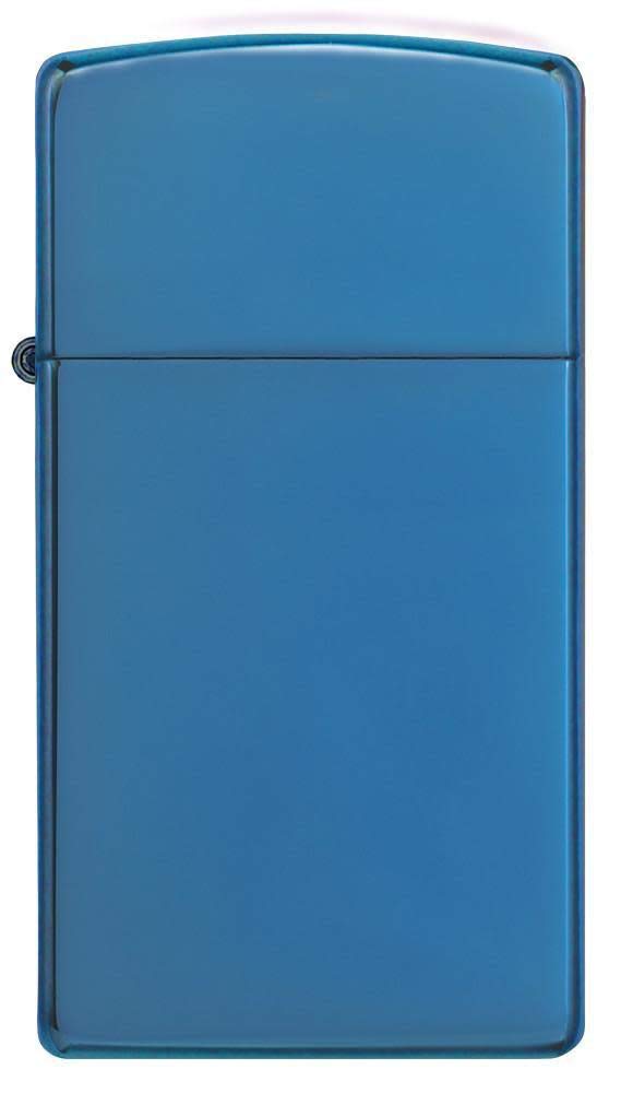 Zippo Slim High Polish Blue Pocket Lighter