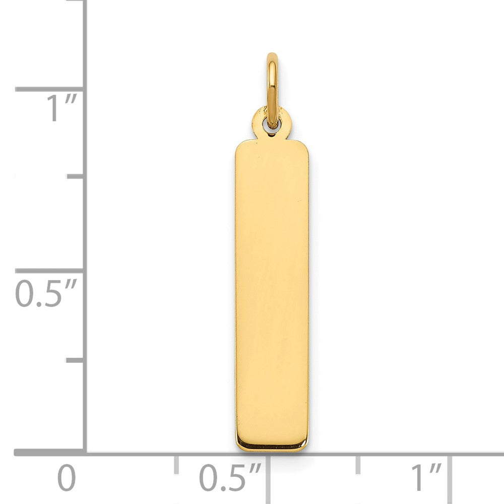 Sterling Silver/Gold-plated Medium Blank Bar Charm