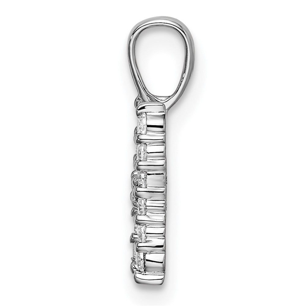 14k White Gold 1/6 carat Lab Grown Diamond VS/SI+ G+ Letter H Initial Pendant