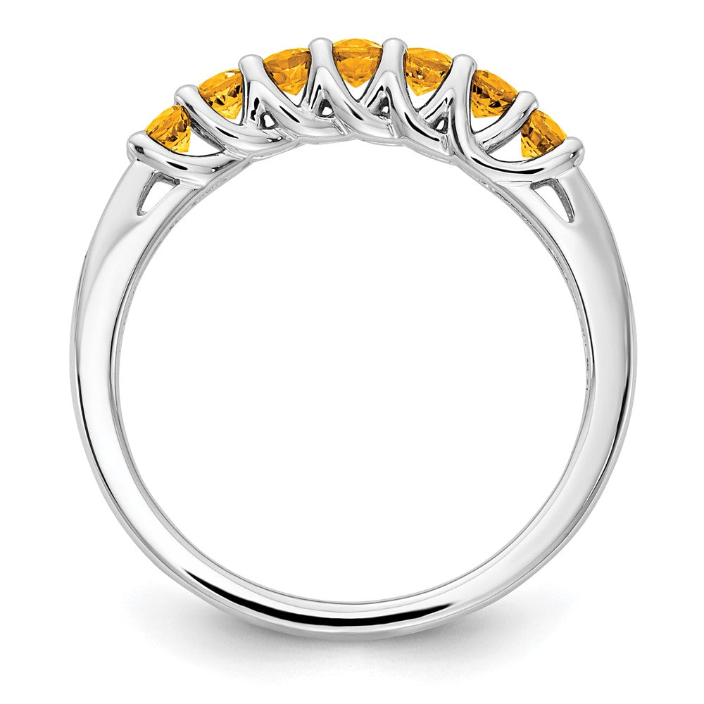 10k White Gold Citrine (heat treated) & Diamond Ring