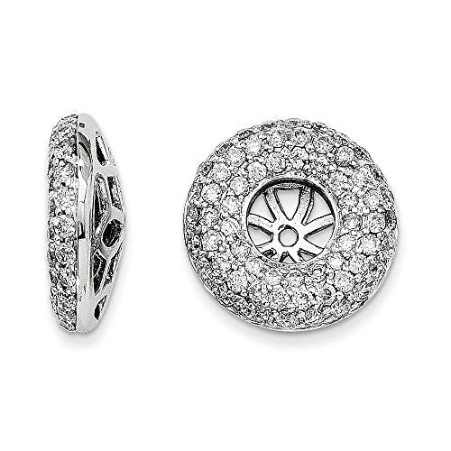 14K White Gold Diamond Earring Jackets