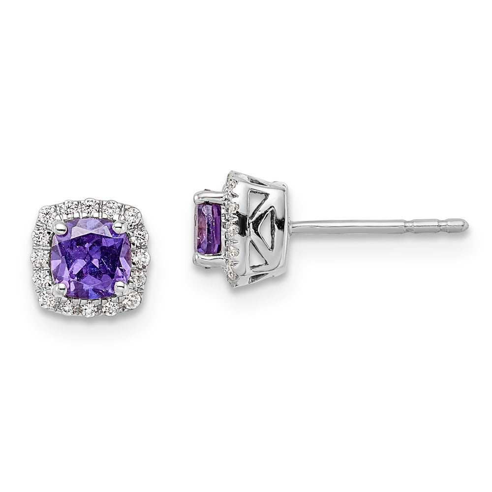 10kw ANT Amethyst and Diamond Earring