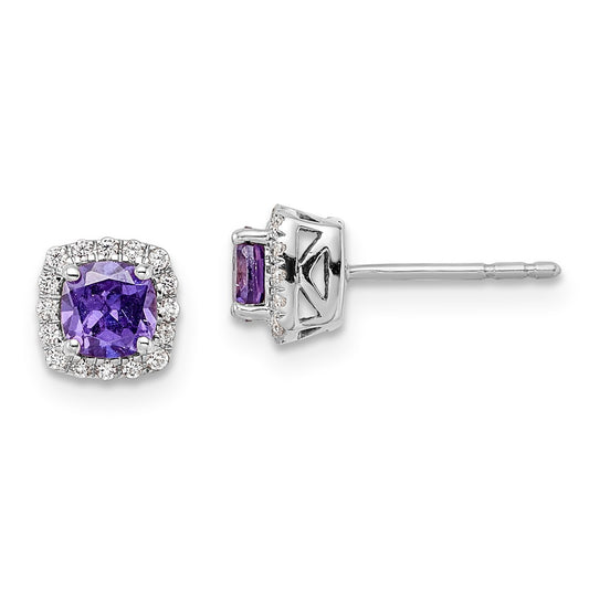 10kw ANT Amethyst and Diamond Earring