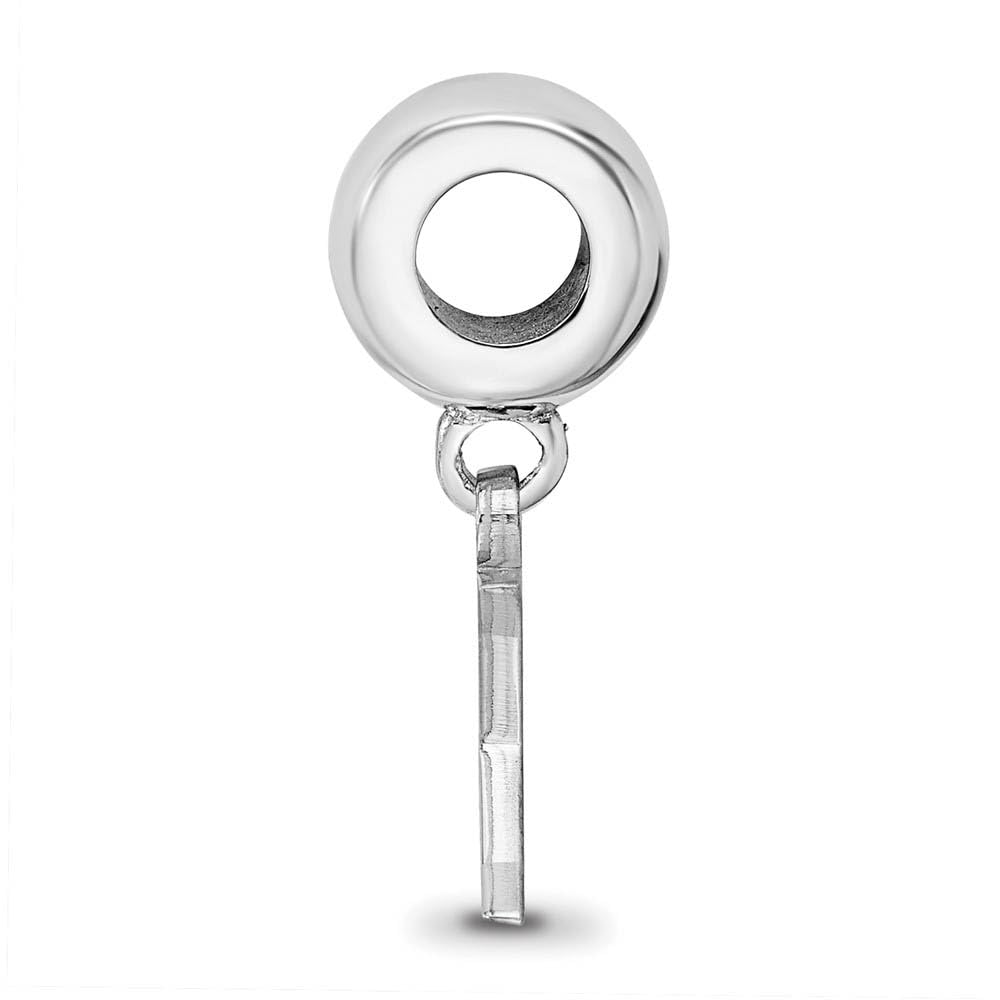 Sterling Silver Rhodium Plated Xavier University XS Dangle Bead Charm