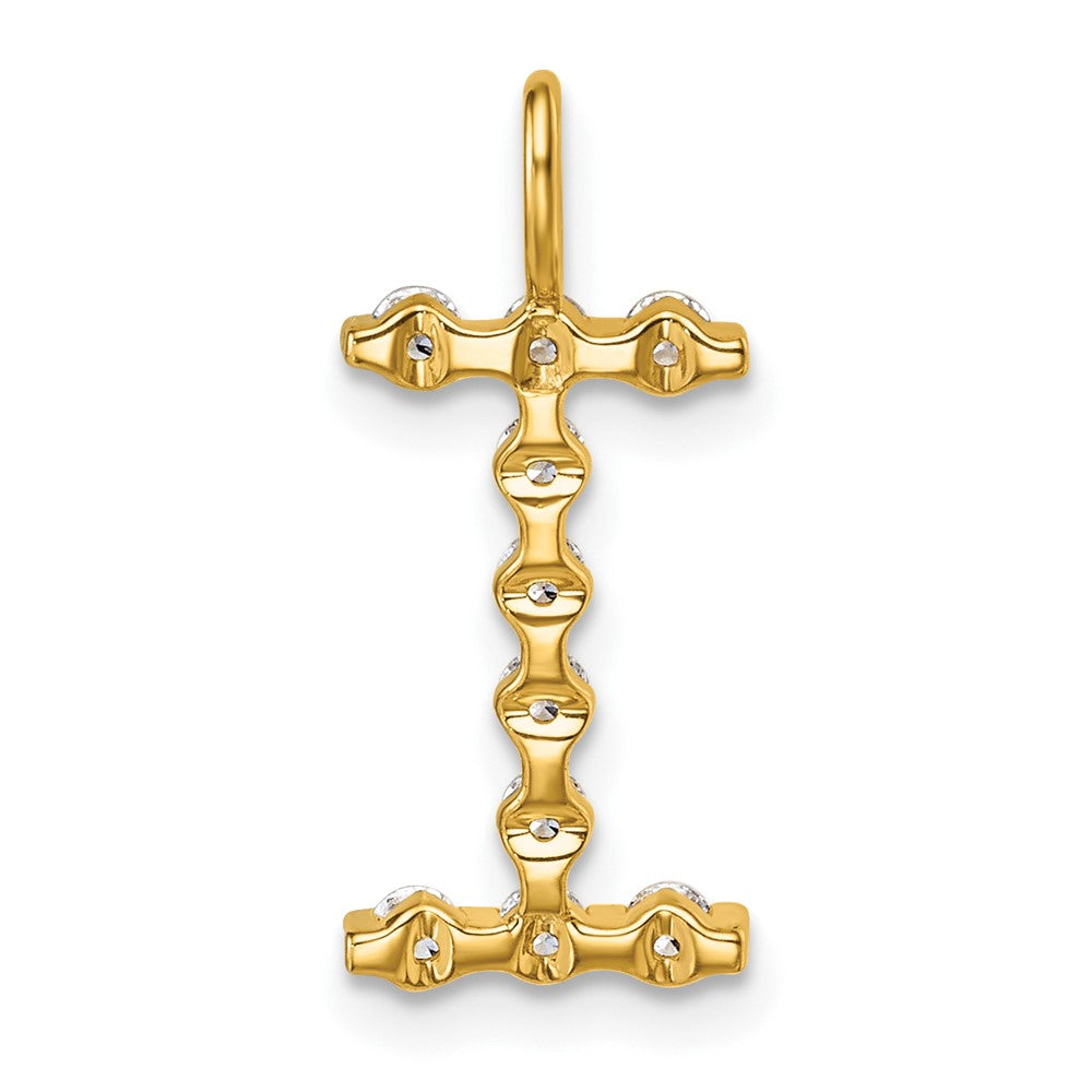 True Origin 14k 1/3 carat Lab Grown Diamond VS DEF Alphabet I Pendant