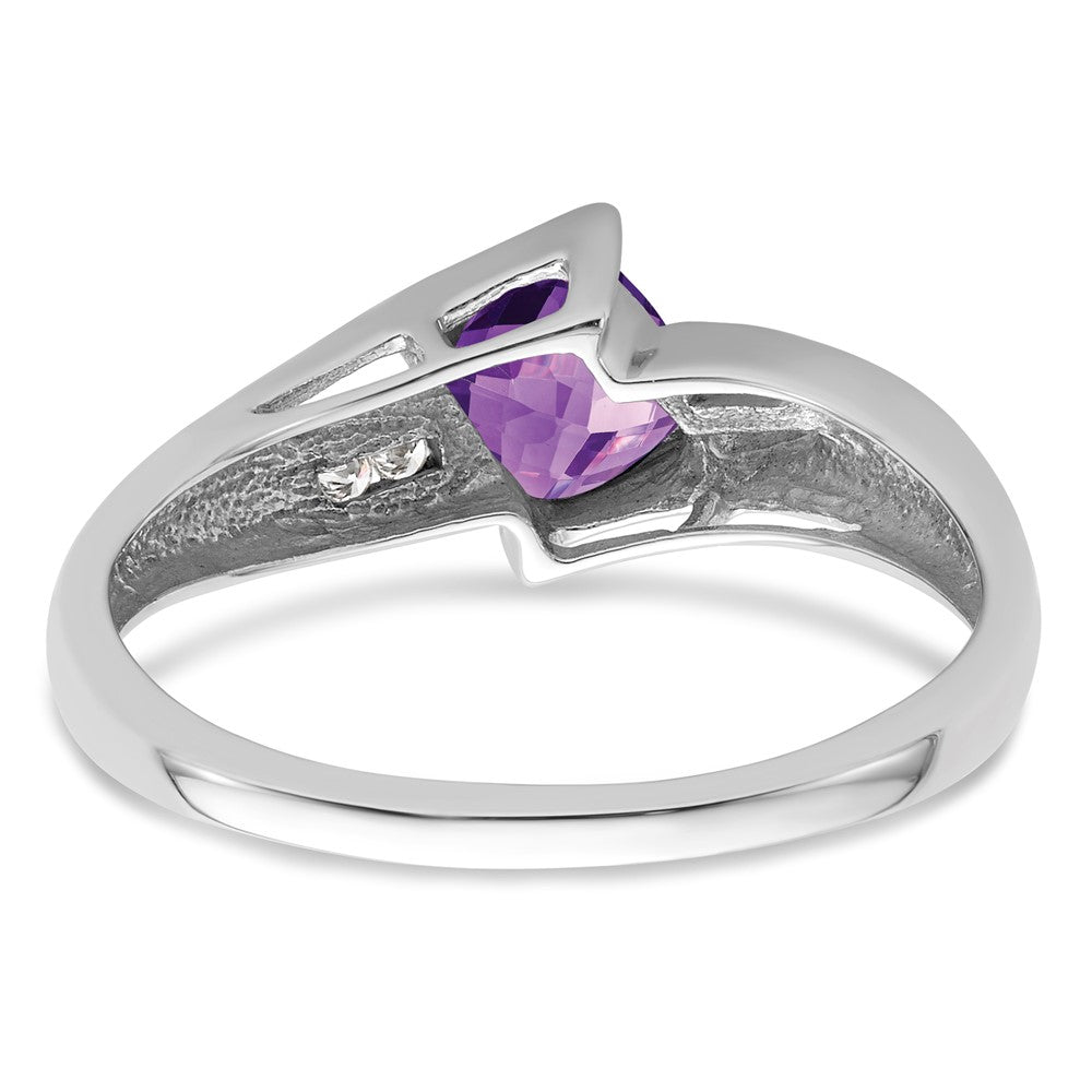 SS Amethyst Ring 1-5X5 AM, 4-.01 - Stone:B Mel:F60