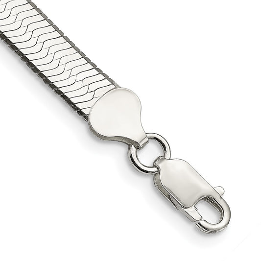 Sterling Silver 7.3mm Magic Herringbone Chain 8 inches