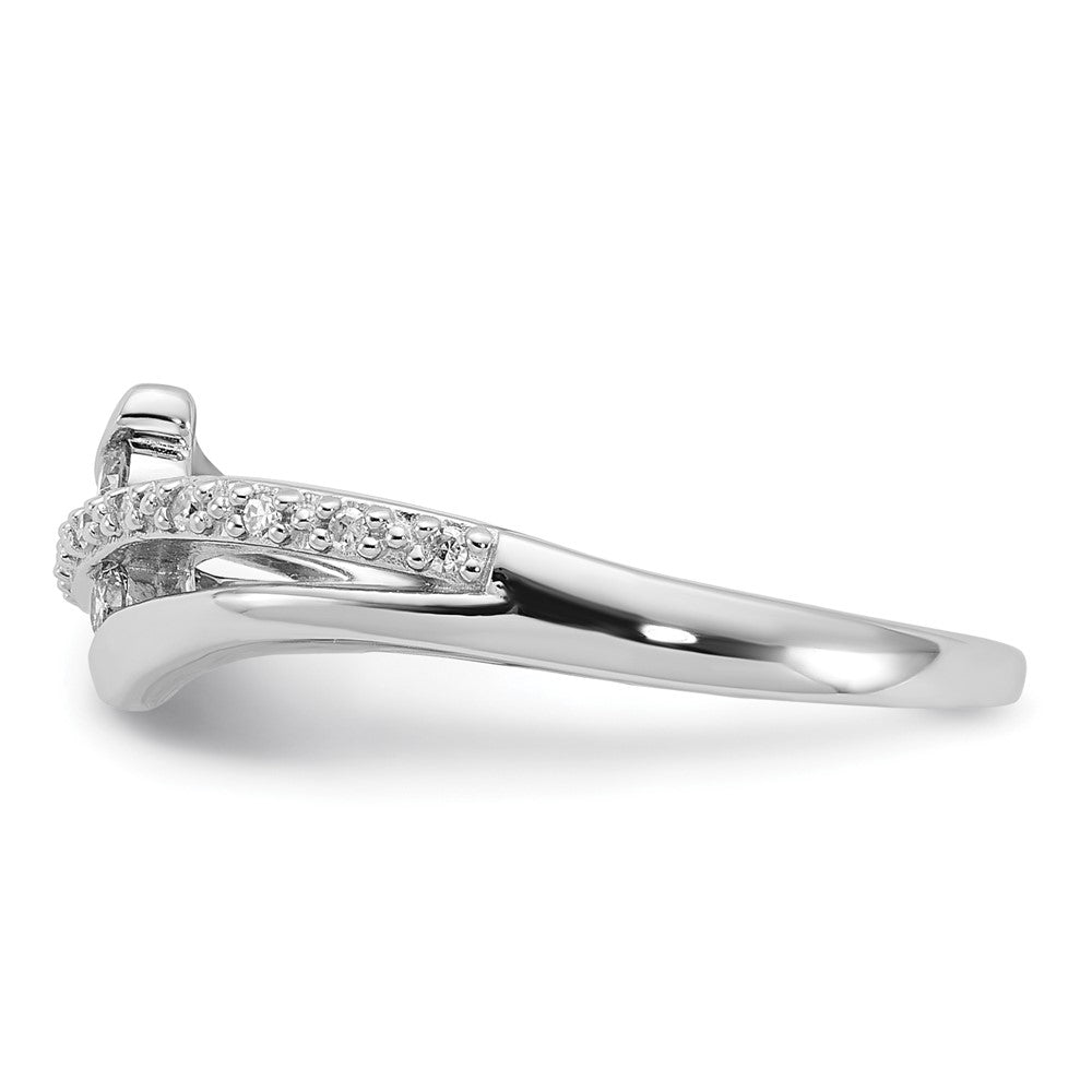 Sterling Silver Polished Fancy Diamond Ring