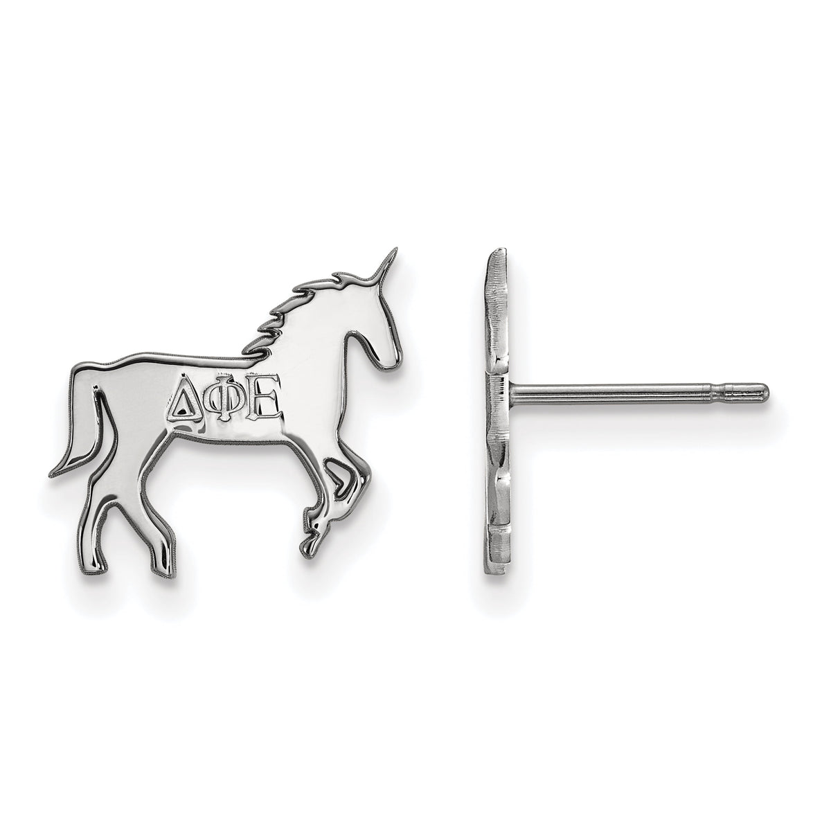 Sterling Silver Official Licensed Greek Sororities Delta Phi Epsilon (???) XS Post Earrings