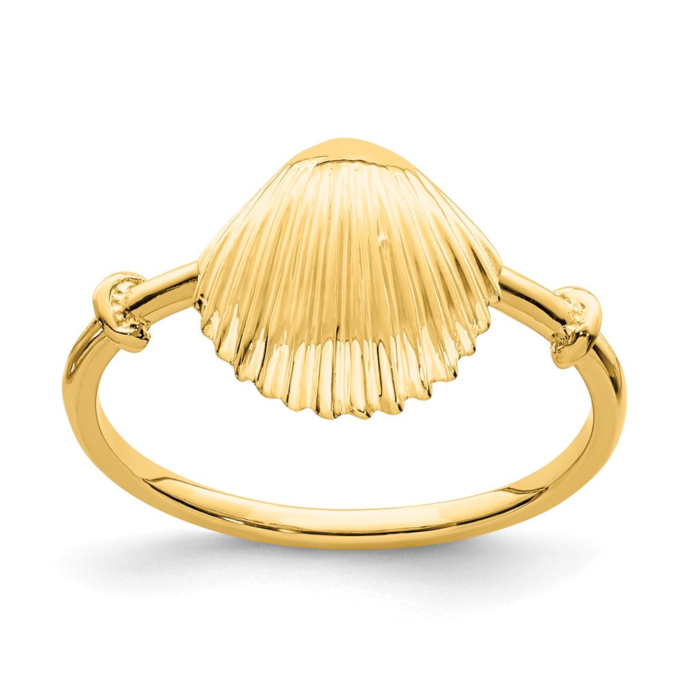 14K Polished Shell Ring Size 5