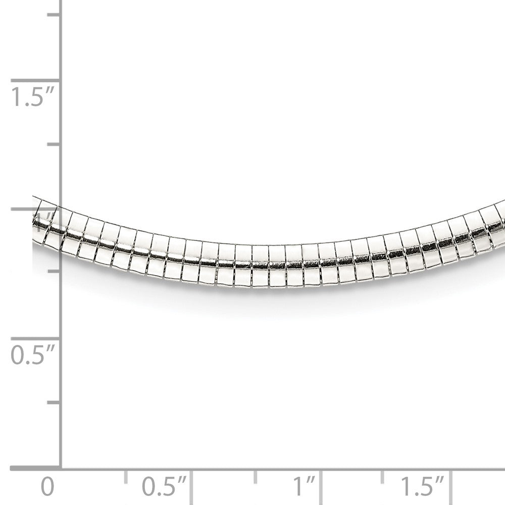 Sterling Silver 4mm Cubetto Necklace 18 Inches