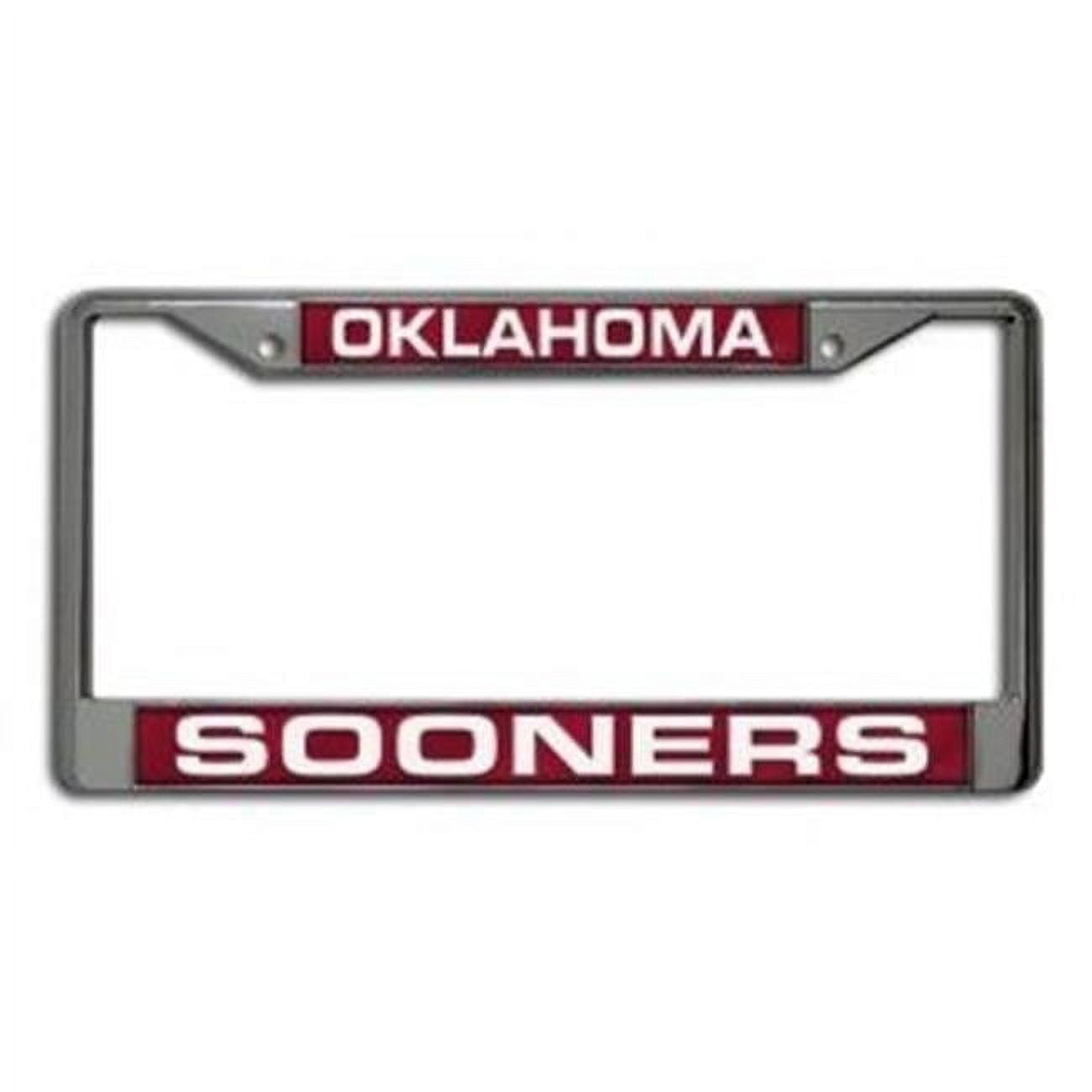 Oklahoma-Sooner's Chrome Metal Laser Cut License Plate Frame