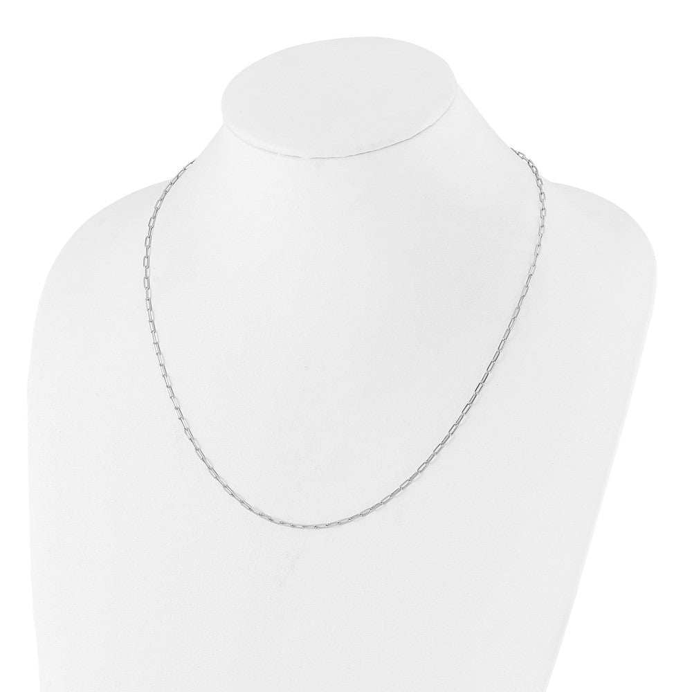 SS RH-plated Adjustable 2mm Paperclip Flat Oval Link Chain