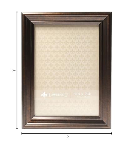 Lawrence Frames 5x7 Classic Detailed Oil Rubbed Bronze Picture Frame 535557