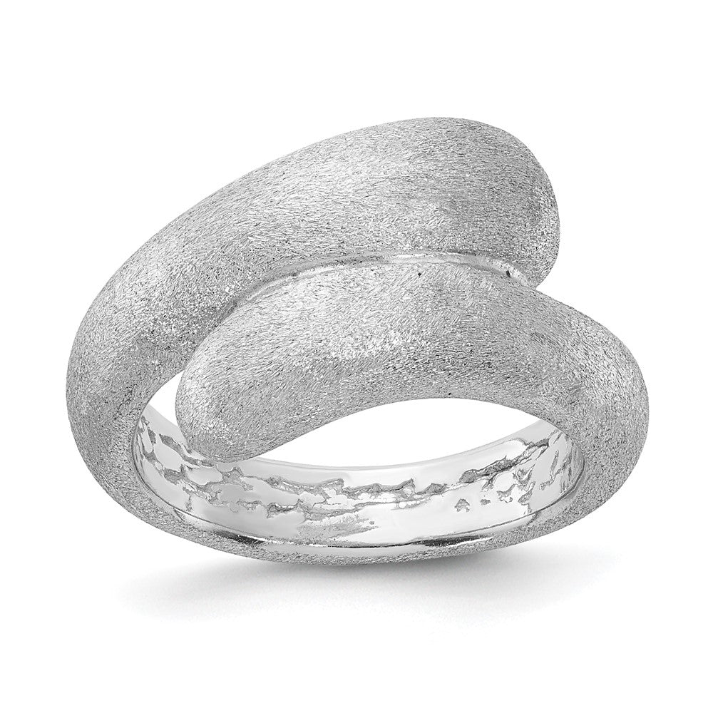 Sterling Silver Rhodium-plated Satin Size 10 Ring