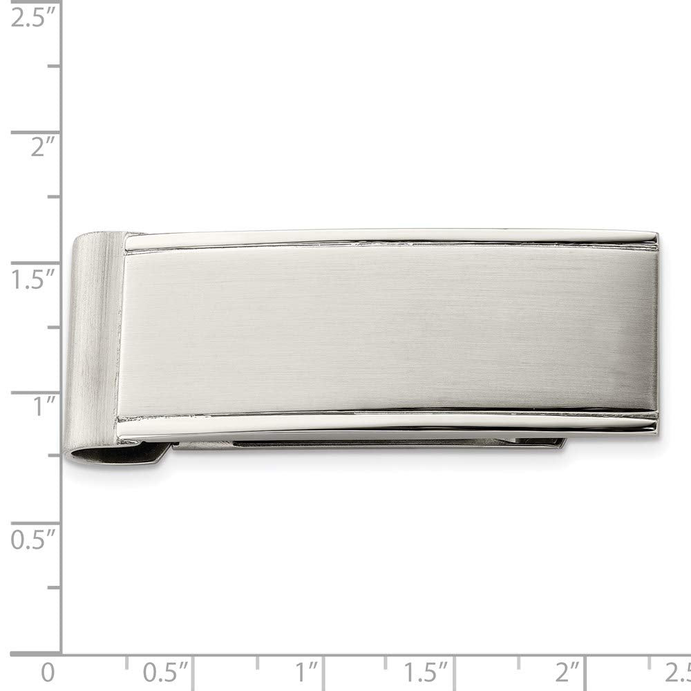 Primal Steel Stainless Steel Brushed and Polished Money Clip