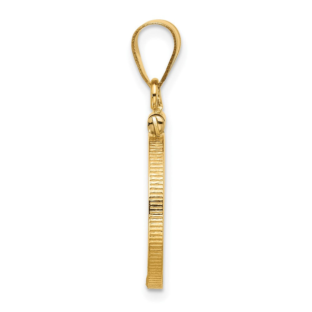 Wideband Distinguished Coin Jewelry 14k Polished 15.5mm x 1.1mm Screw Top Coin Bezel Pendant