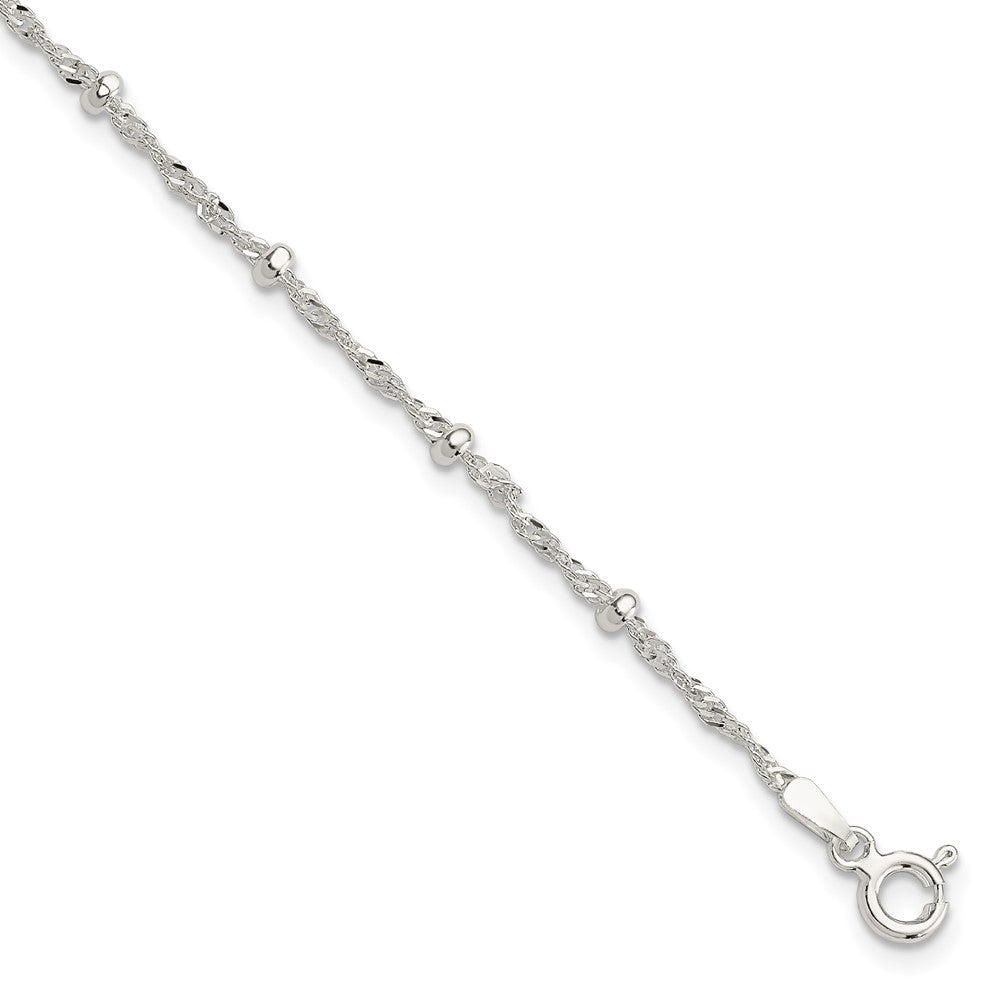Sterling Silver with 1in Ext Fancy Bracelet 7 inches