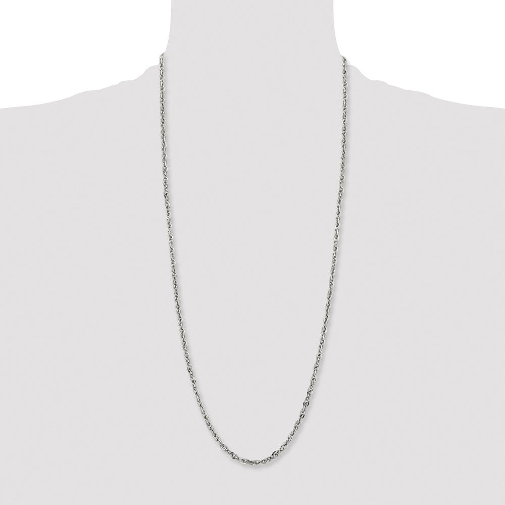 Stainless Steel Polished 4.2mm 30 inch Fancy Twisted Link Chain