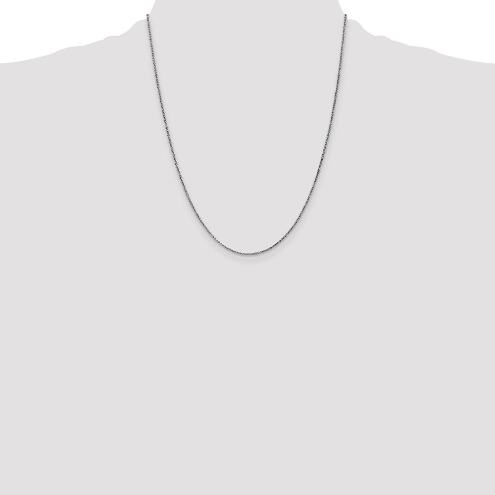 10k White Gold 1.25mm D/C Spiga Chain