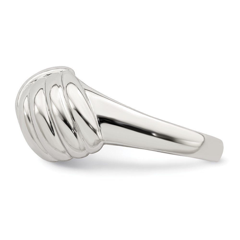 Sterling Silver Weaved Scalloped Ring