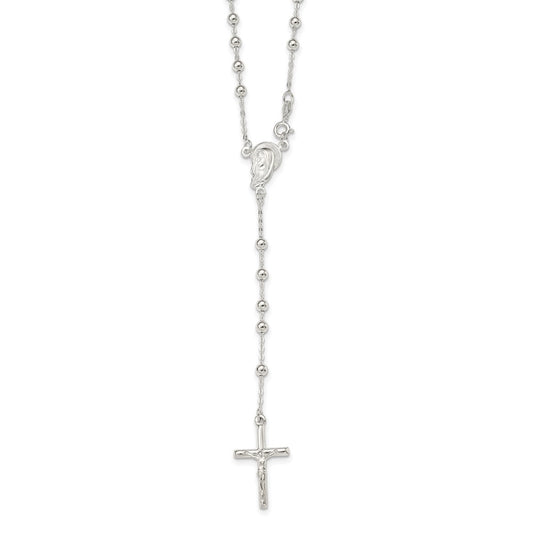 Sterling Silver Crucifix Necklace 24 Inches