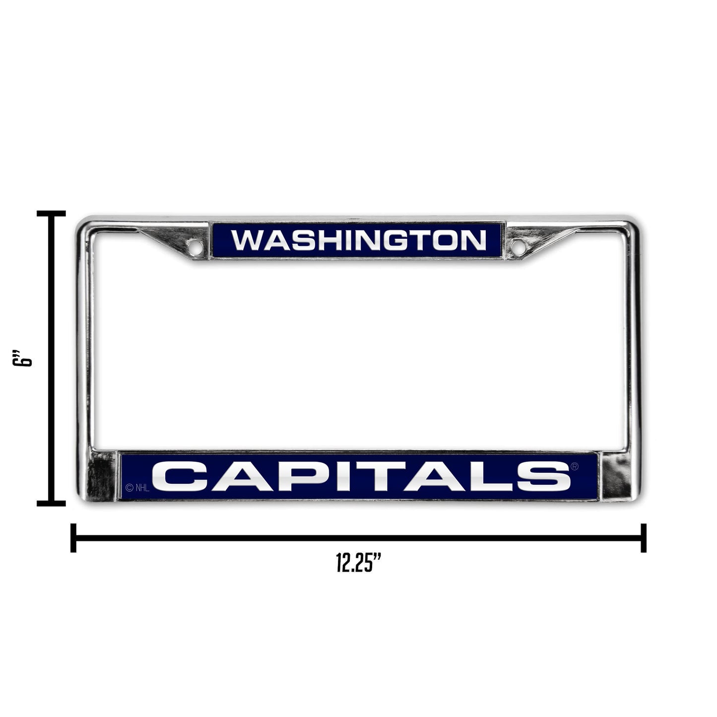 Washington Hockey Capital's Chrome Metal Laser Cut License Plate Frame