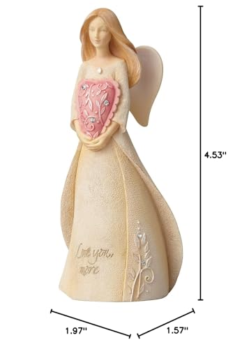 Enesco Foundations Love You More Mini Angel, 4.53" Polyresin Figurine