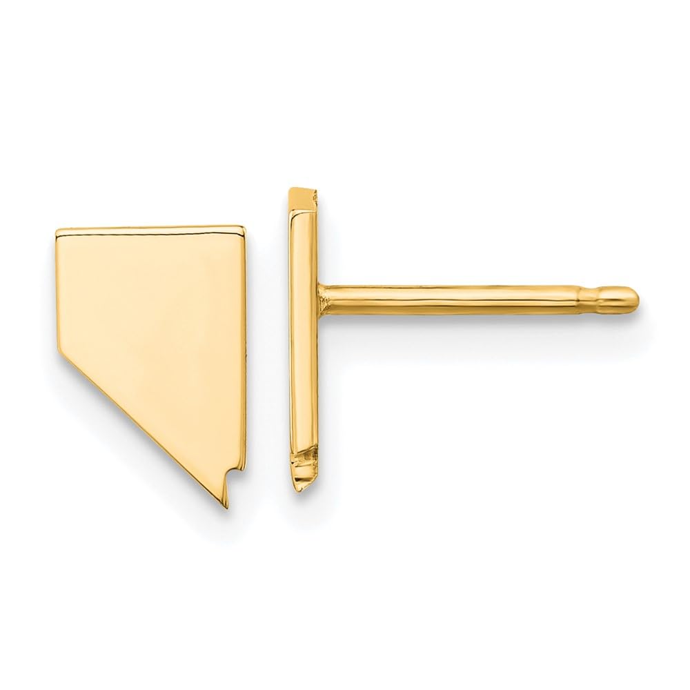 Sterling Silver/Gold-plated Nevada State Earrings