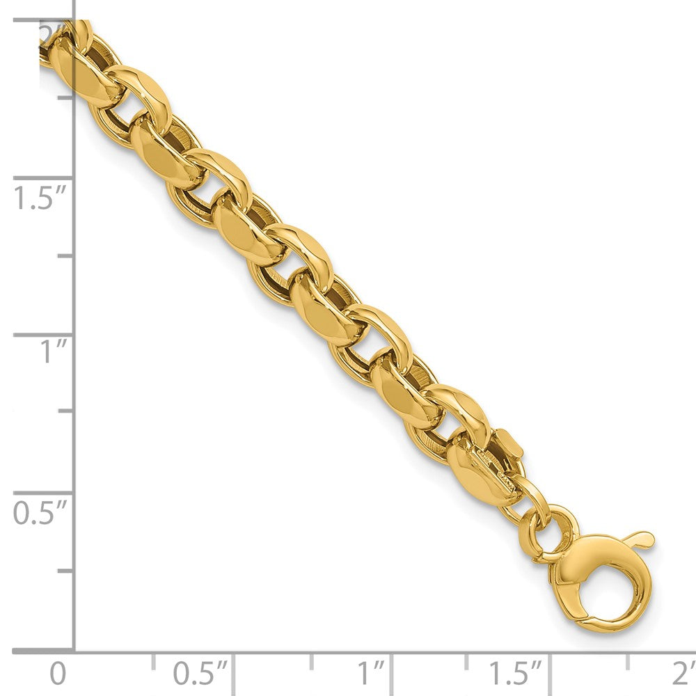 14K Polished Fancy Link Bracelet 7.5  inches