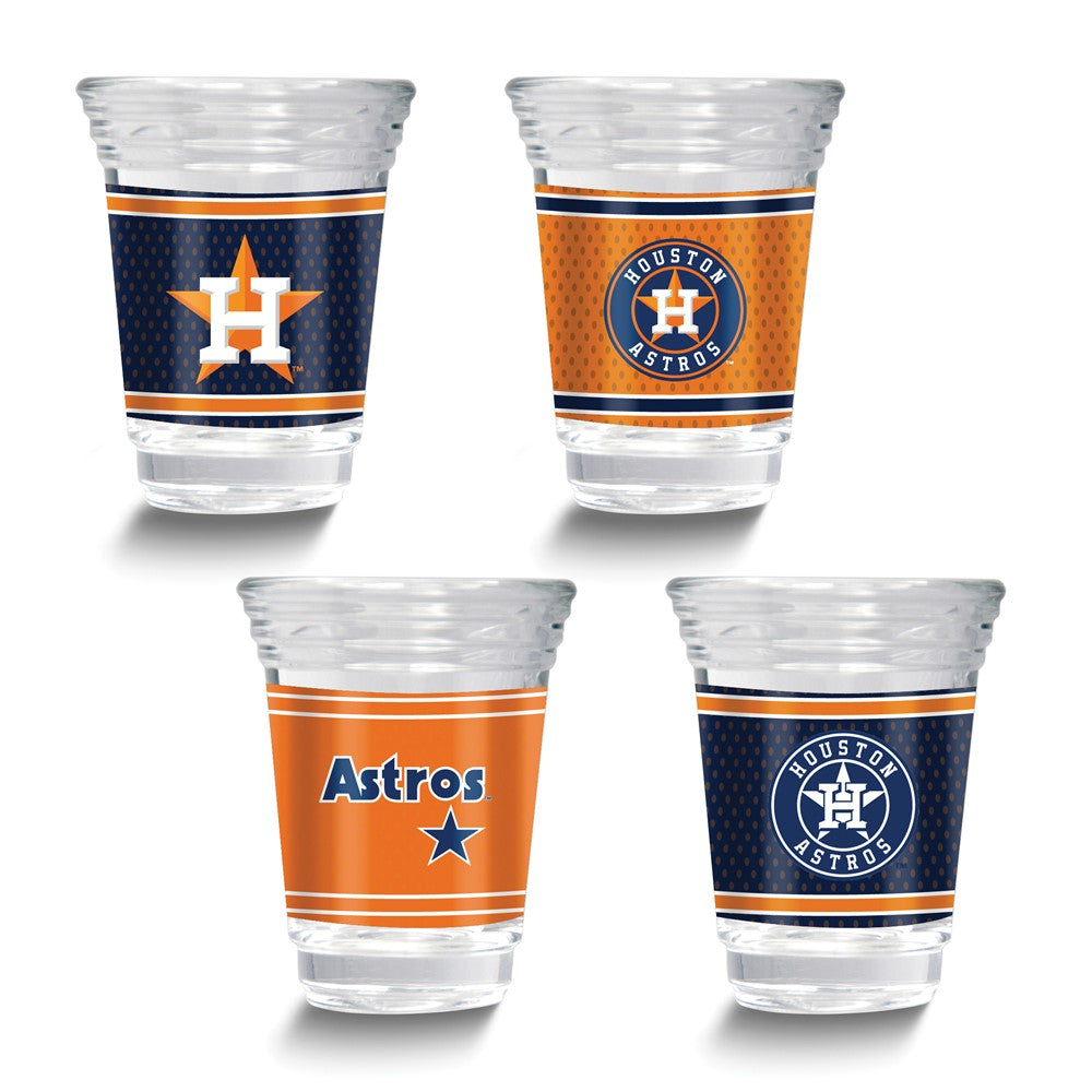 MLB Houston Astros 4-piece 2 oz. Shot Glass Set